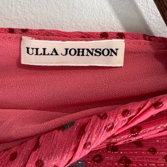 Ulla Johnson Arisa Mini Dress in Hibiscus, Silk Chiffon, Crossover neckline 10 - Picture 11 of 16